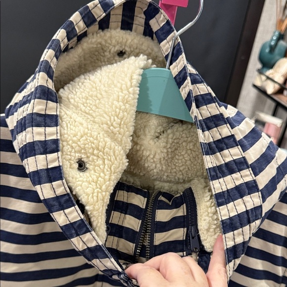 GAP Navy and Cream Striped Jacket size small women’s - Picture 4 of 11
